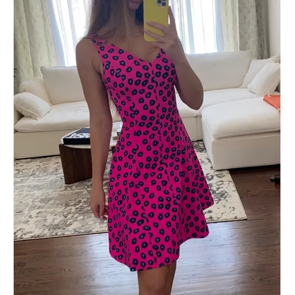 Lilly Pulitzer Clove Dress Size 6 Pink Cheetah Print Sleeveless Preppy Bold - Image 3