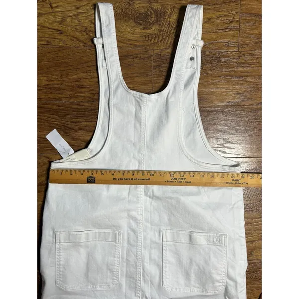 American Eagle NWT Size Large Skirtall Overalls Dress White Pockets Summer - Image 5