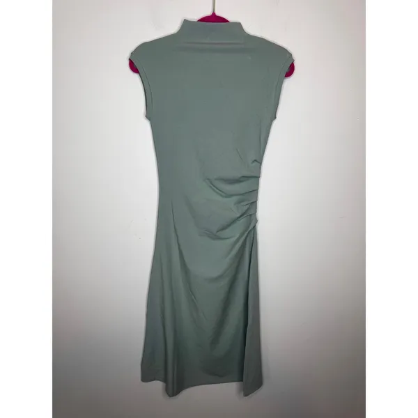 OGLmove Mockneck Tucks Midi Dress Pastel Blue Size 2XS New With Tags - Image 3