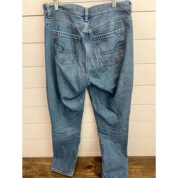 American Eagle‎ Women's Mom Jeans Size 4 Blue High Rise Relaxed Fit - Image 3