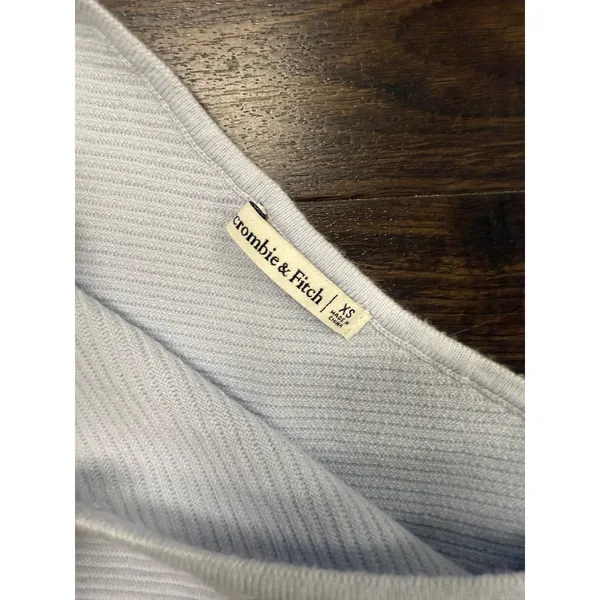Abercrombie & Fitch One-Shoulder Ribbed Sweater Bodysuit - Light‎ Blue - XS - Image 2