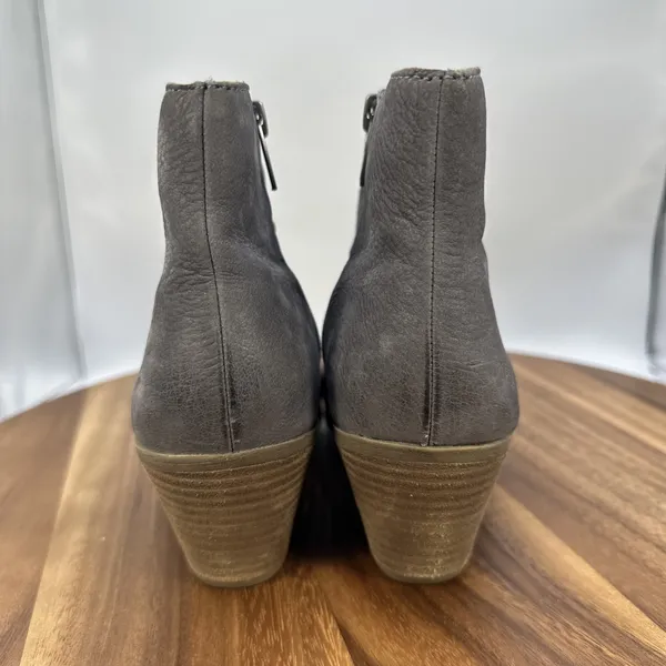 Frye Judith Seam‎ Bootie Ankle Boots Gray Leather Western Festival Women's 7.5M - Image 2