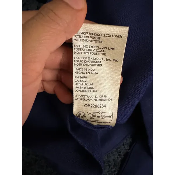 Maeve Linen‎ Blend Halter Vest Size Small Navy Blue Anthropologie Linen Summer - Image 9