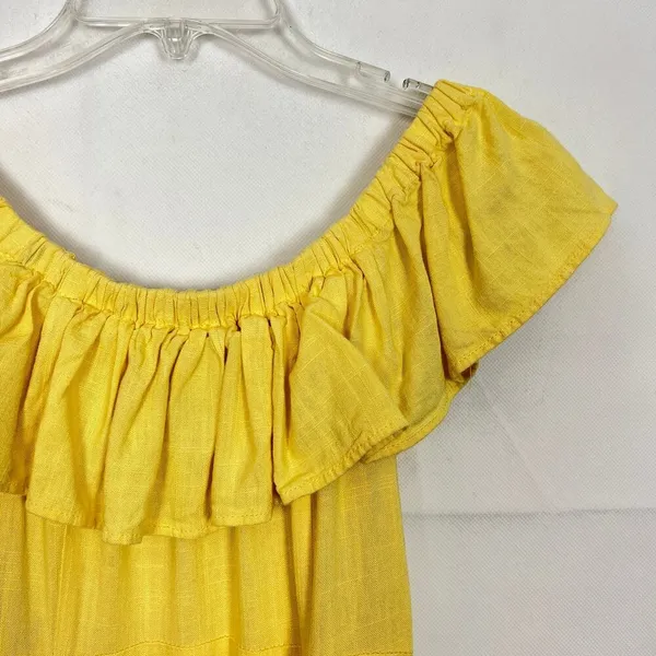 Forever 21 Linen Blend Off-Shoulder Button Down Dress - Image 11