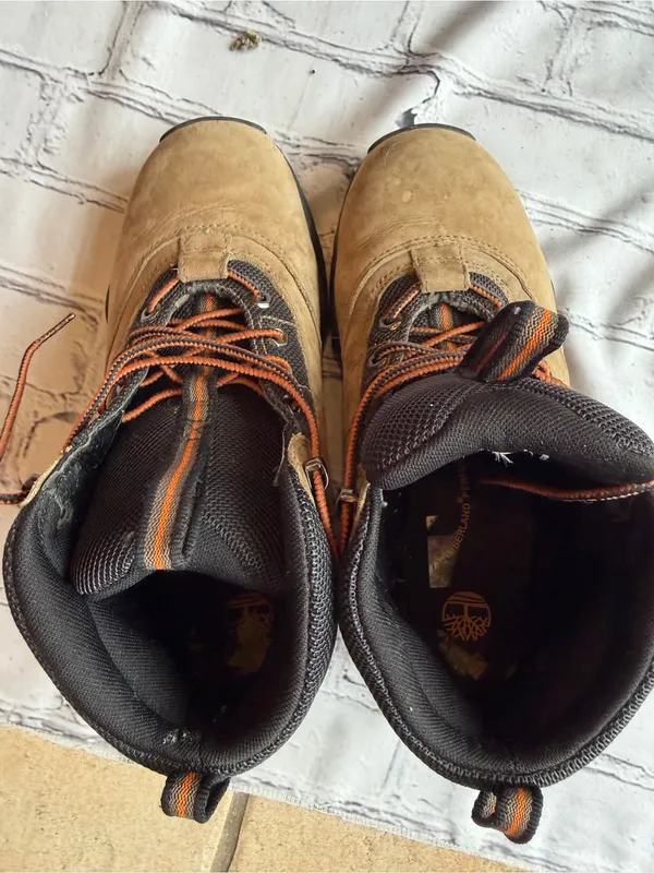 Timberland Women’s Leather Hiking Boots Lace Up Hightop GorpCore Size 6M Granola - Image 11