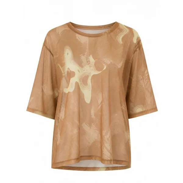 Fabletics Abstract Sheer Mesh Oversized Workout Top 3X - Image 2
