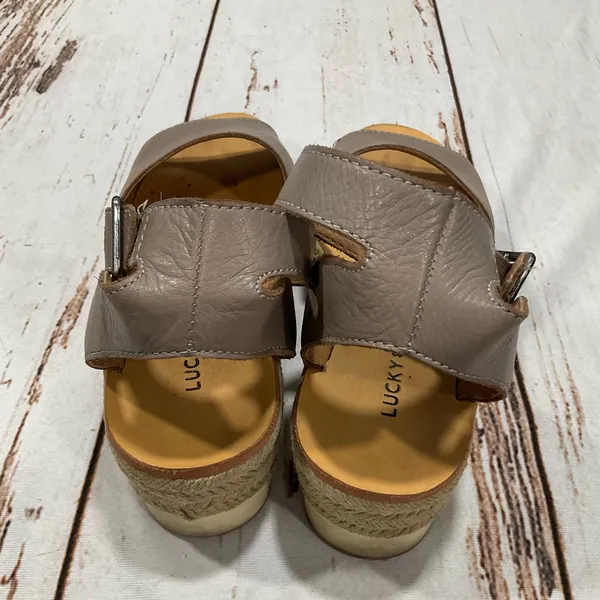 Lucky‎ Brand Taupe Leather Espadrilles Sandals - Image 7