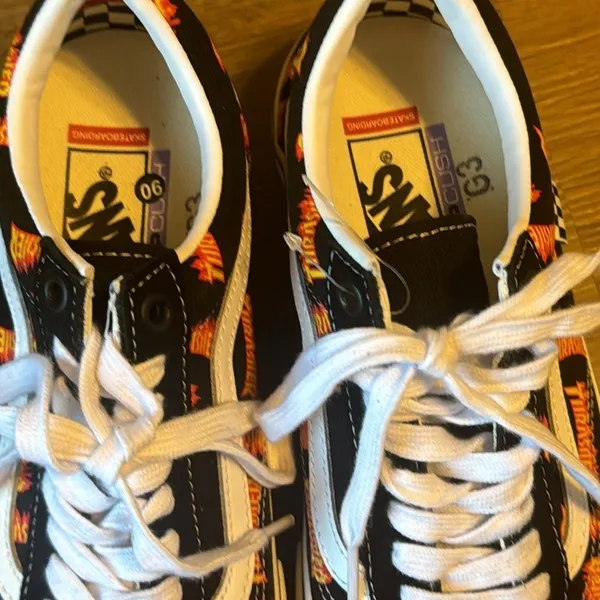 Vans x Thrasher Skate Old Skool Black Multi Logo Canvas Shoes mens 7 women’s 9 - Image 4