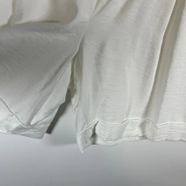 Maeve by Anthropologie‎ White Pleated Cuffed High Rise Shorts 6 Coastal Grandma - Image 5