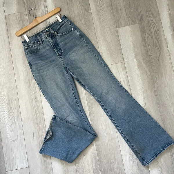 Madewell Flare Jeans perfect vintage womens Blue (size 26) minimalist casual - Image 3
