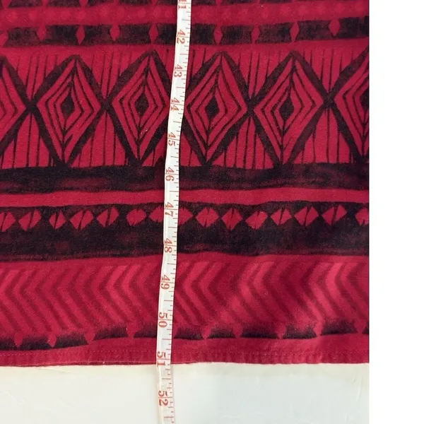 R&K Originals Red Black Tropical Palm Tree Border Print Sleeveless Dress Size 8 - Image 7