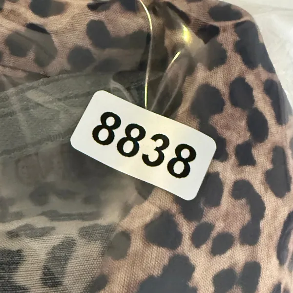 Anthropologie Leopard Print Oversized High-Low V-Neck Top OB1982790 Tan‎ XS - Image 8