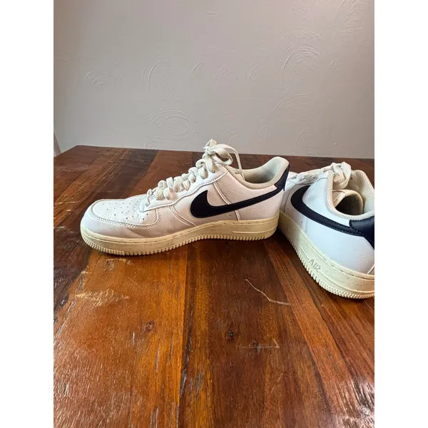 Nike Air Force 1‎ 07 Low Womens White Navy Gold Sneakers FZ6768-100 Size 9 - Image 8
