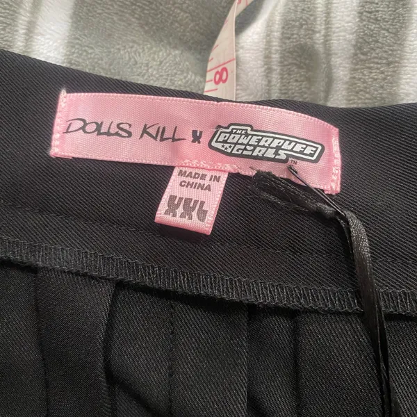 Dolls Kill Powerpuff Girls Fly To The Rescue Black Pleated Mini Skirt XXL‎ - Image 4