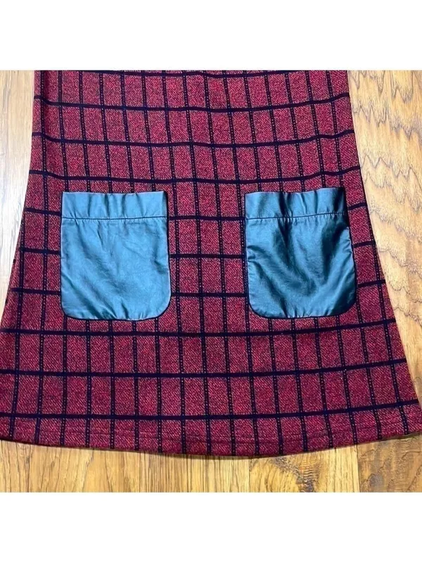 Dance & Marvel NWT red and black plaid sleeveless dress size S - Image 3