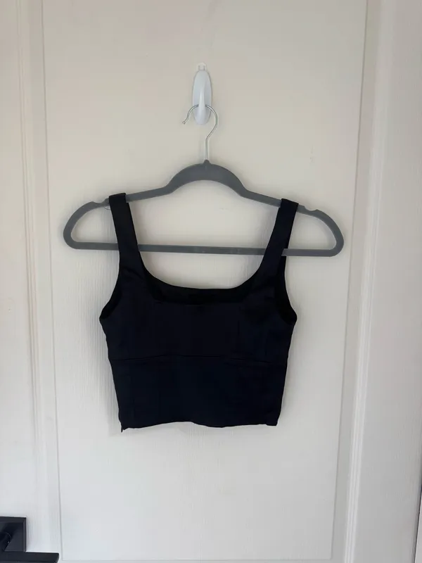 Aritzia Wilfred Shine Satin Bustier in Black - Image 2