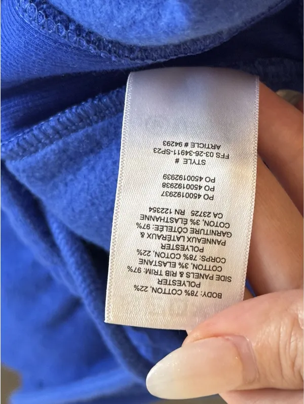 Aritzia TNA Cozy Fleece Boyfriend Mid-Thigh Shorts Blue XS #94293 - Image 9