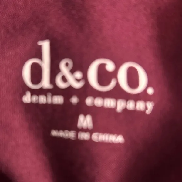 Denim And Co Tunic Top Blouse Maroon‎ Medium Red - Image 6