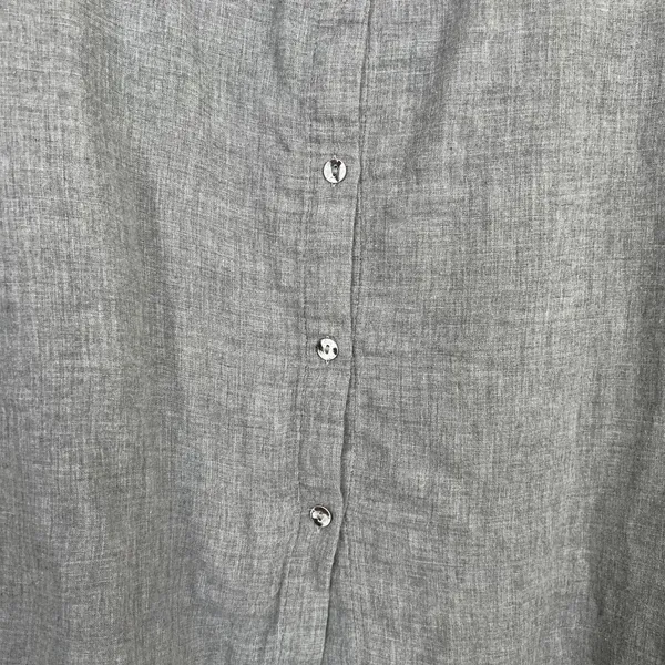 Pure Jill by J Jill 100% Cotton Button Front Side Slit Soft Cozy Blouse Top Sz L - Image 3