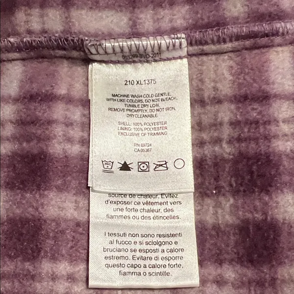 Columbia Women's Burgundy Checkered Fleece Vest M - Image 4