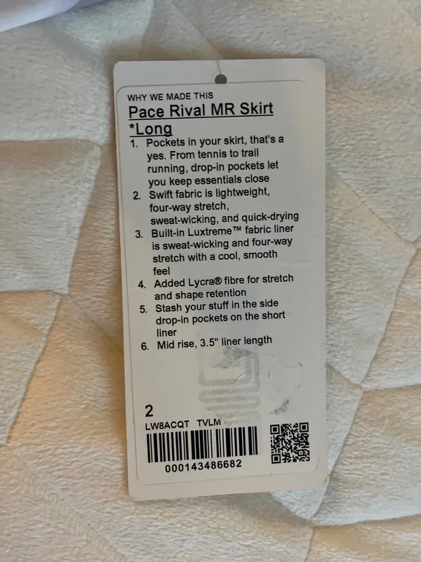 Lululemon Pace Rival Skirt Mid-Rise Long - Image 3