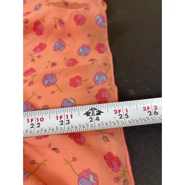 Delia’s Strapless Micro Floral Dress M Orange Blush Tube Mini Y2K Sheer NWT Flaw - Image 8