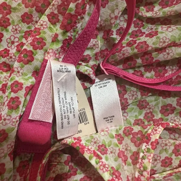 2006 Vintage Victoria's Secret Floral Babydoll Nightie and V-string panty set - Image 9