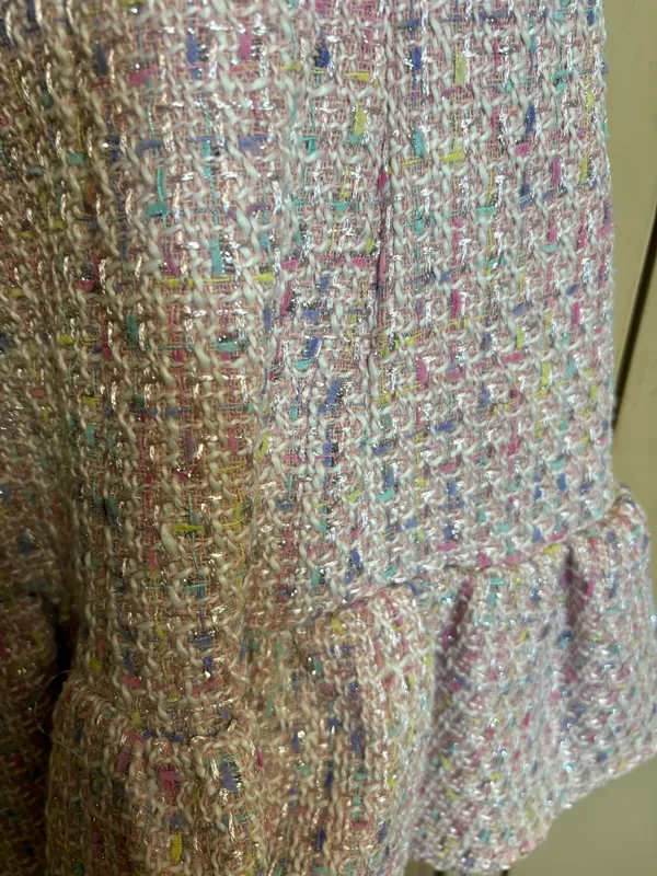 SheIn Pink Tweed Mini Dress – Pearl Button – - Image 3