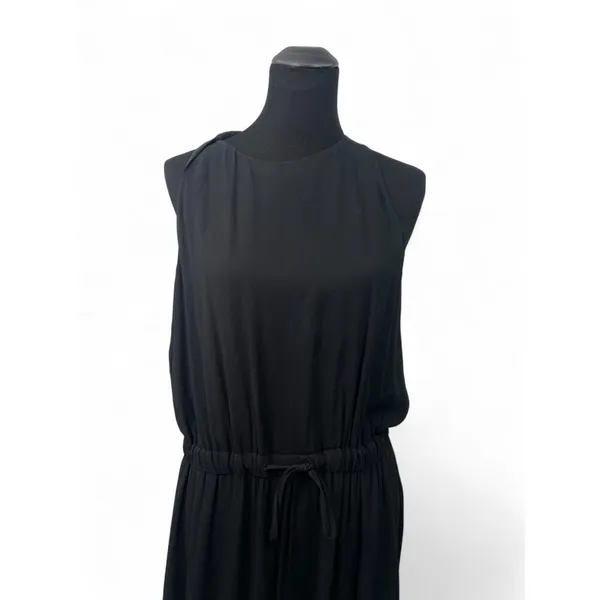 BABATON ARITZIA | L | Womens Black Sleeveless Wide Leg Crop Jumpsuit Drawstring - Image 5