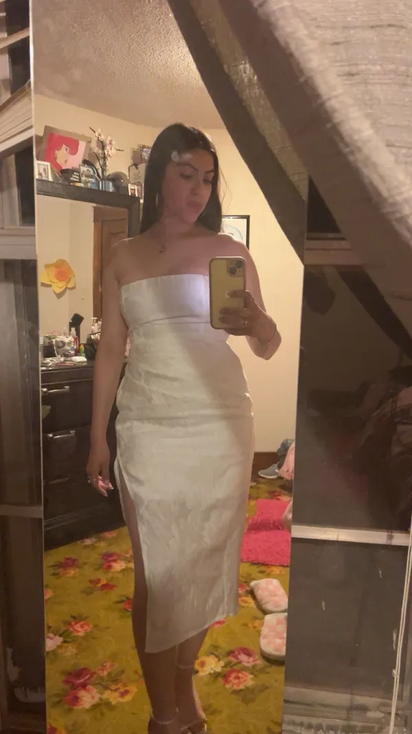 Showpo Midi White Wrap Dress - Image 5