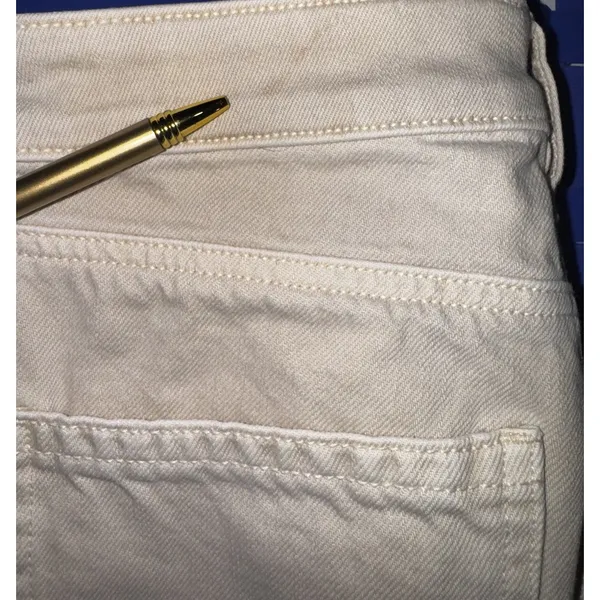 American Eagle Jeans Women‎ 4 Mom Straight Leg Cream Minimalist Academia Neutral - Image 9