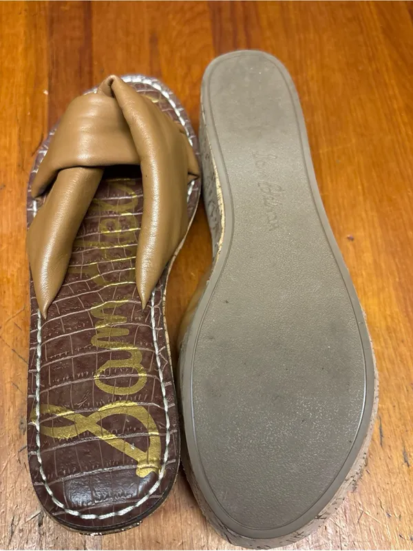 Sam Edelman Knotted Slide Sandals in Tan - Image 4