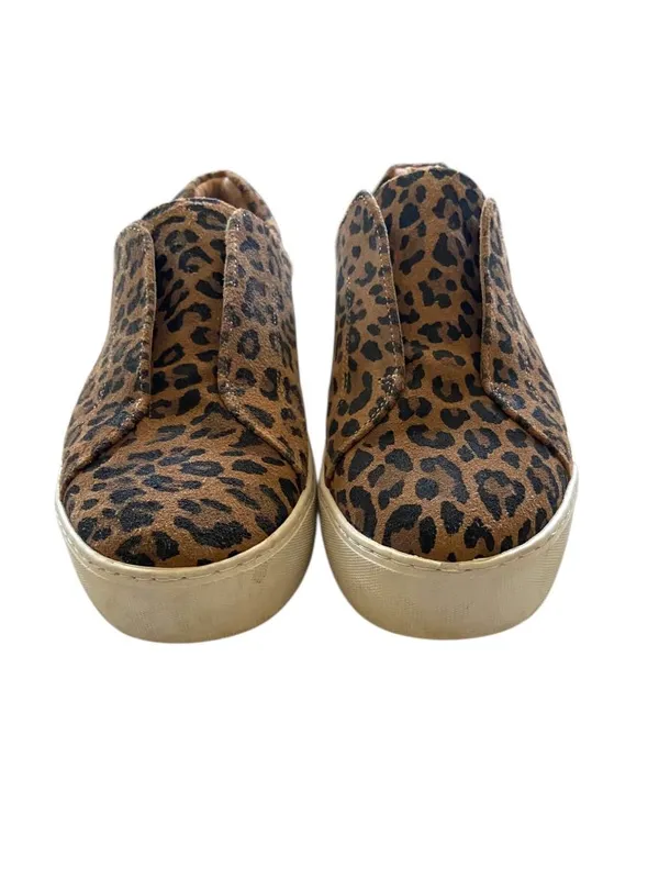 J/Slides Neutral Leopard Print Sneakers Brown Size 8 Casual Glam Summer Vacation - Image 4