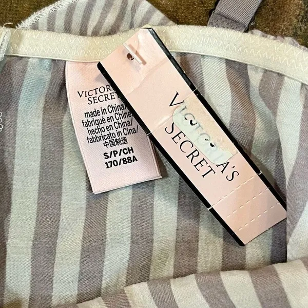 NWT Victoria’s Secret Ruffle Dream Angel Striped Asymmetrical Cami Small - Image 7