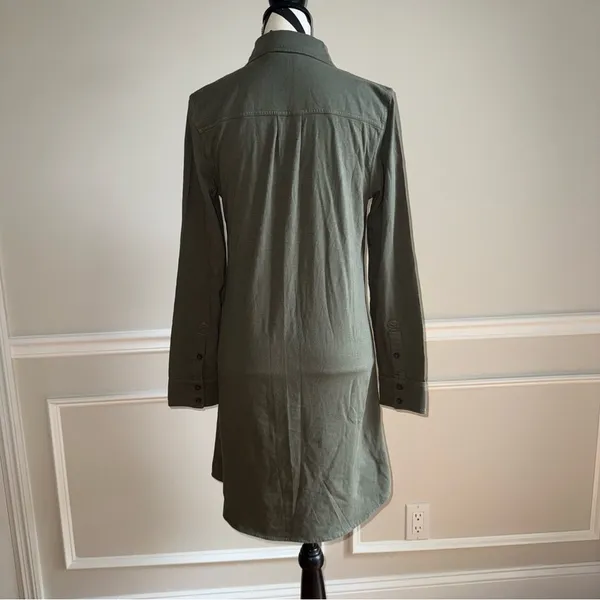 NWT FAHERTY Knit Seasons Dress Long‎ Sleeve Midi Olive Medium - Image 4