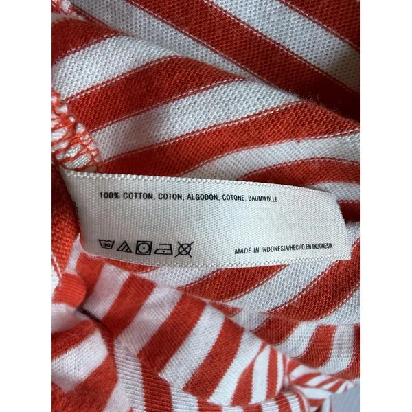 Anthropologie Saturday Sunday Red White Striped Wrap Dress Rope Tie Size S - Image 10