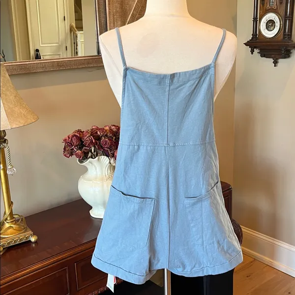 Cider Overall Romper Dusty Blue New - Image 10