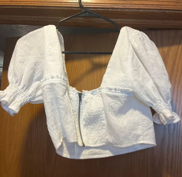 Oh Polly White Crop Top - Image 3