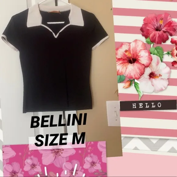 🛍BELLDINI BLACK & WHITE TOP SIZE M🛍 Size M - Image 2