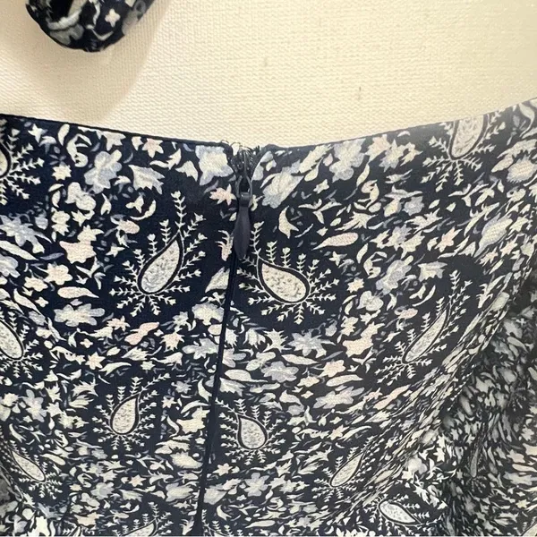 NWT Lulus Navy Blue Paisley Tiered Cutout Midi Dress women's size small - Image 11