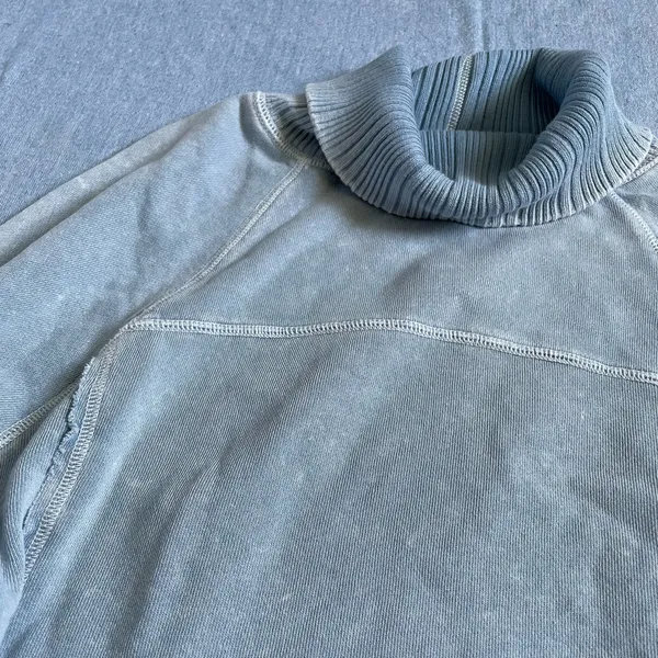 NWT Aerie Cozy Sweatshirt New Heights Fleece Turtleneck Size XS in Cloud Wash - Image 3