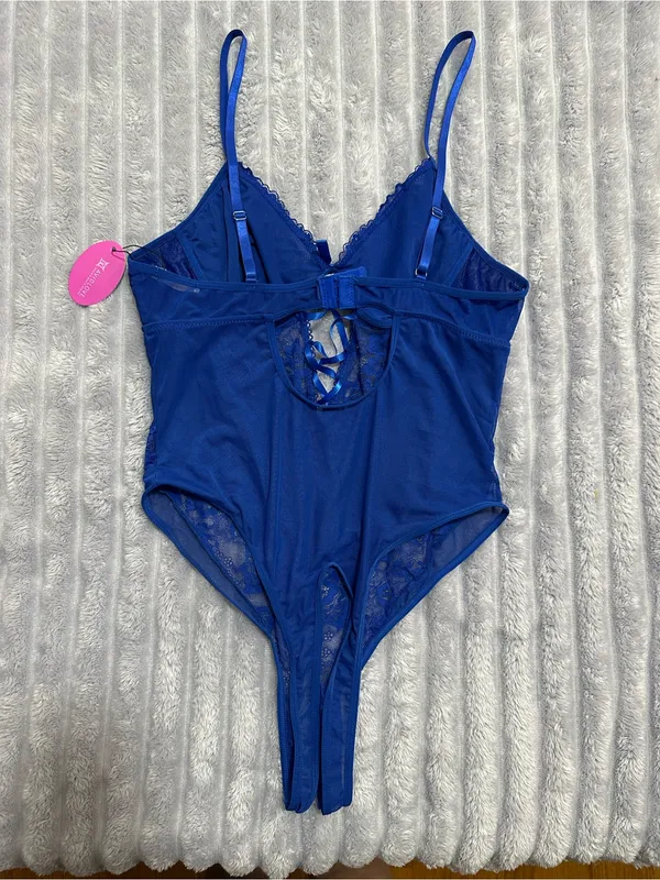 Avidlove Royal Blue Lace Cutout Teddy Bodysuit - Women Intimates & Sleepwear - Image 2