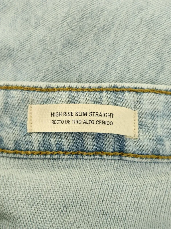 Universal Thread Light Wash High Rise Slim Straight Ankle Jeans Size 12 Flaw - Image 13