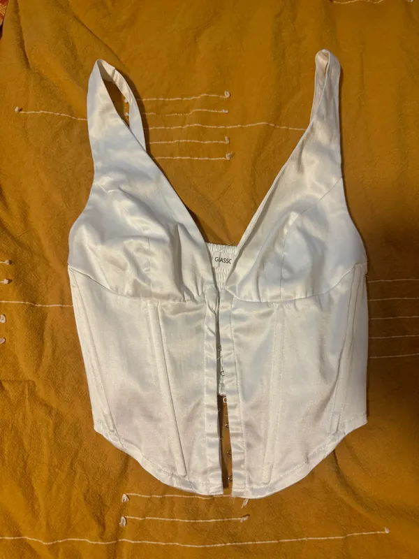 Glassons white satin corset top - Image 2
