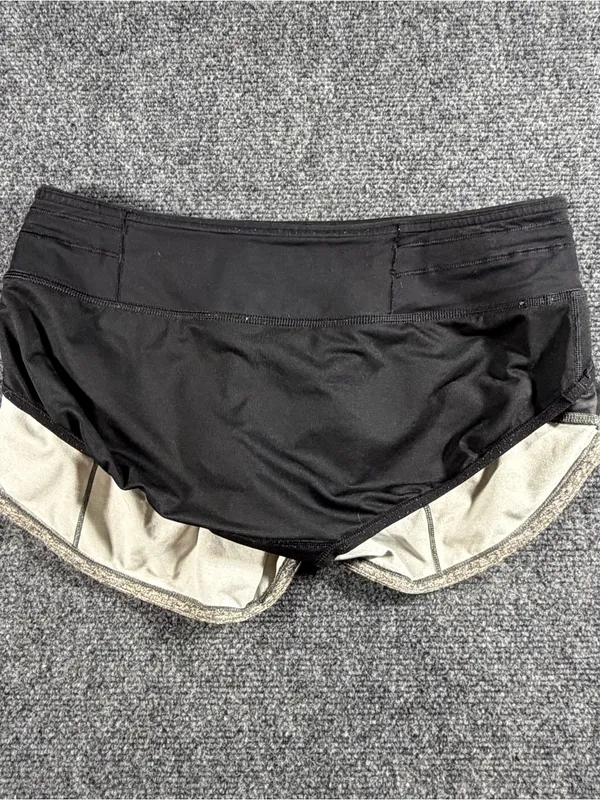 Lululemon Speed Up Shorts Womens 4 Gray Running Athletic Lined Zip Pocket - Image 5
