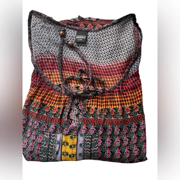 MÁNDALA Boho Chic Multicolor Tank Top Purple Size L - Image 4