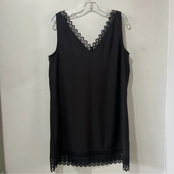 NEW Leith Women’s Black Sleeveless Little Black Shift Dress Size Large‎ MSRP $69 - Image 10