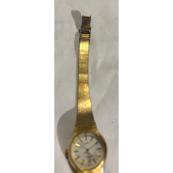Bulova Ladies Gold‎ Tone Quartz Watch Elegant Dress Style 1981 - Image 6