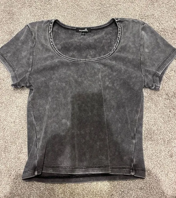 Grey Crop Top Gray Size L - Image 2