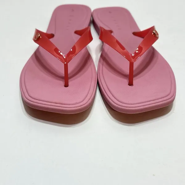 Reef Solaye Hibiscus Pink Red Flip Flop Sandals Womens 9 Beach Vacation - Image 10